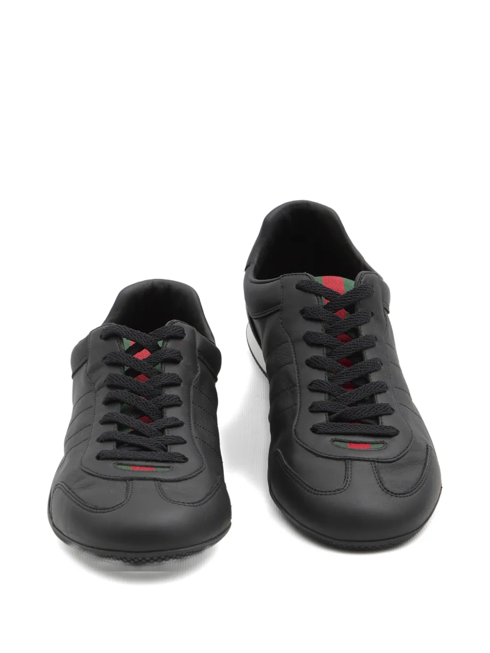 Gucci Sneakers met ronde neus en Web-streep Zwart