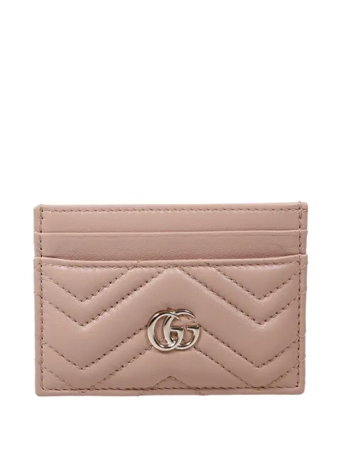 Gucci quilted logo card holder