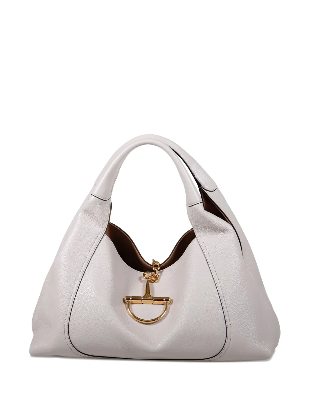 Gucci maxi Softbit horsebit shoulder bag - Grey