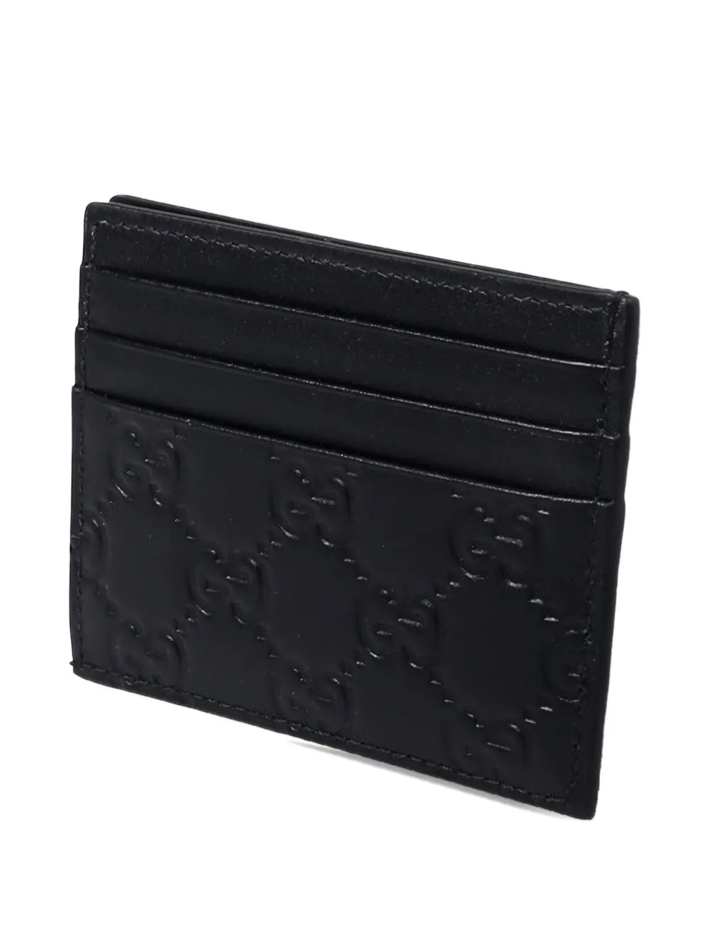Gucci Embossed Card Holder In Black