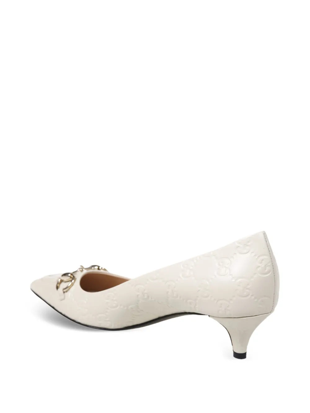 Gucci Pumps met Horsebit-detail en logo-reliëf Beige