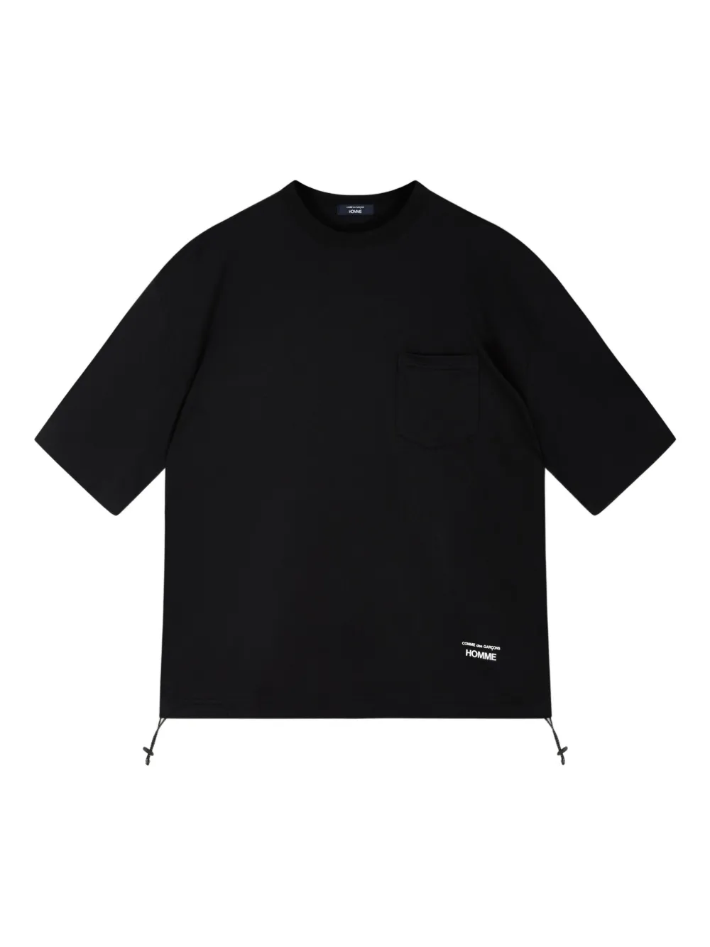 Comme des Garçons Homme drawstring-hem T-shirt - Nero