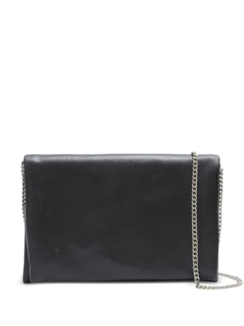 À La Garçonne Clutch de couro com alça de corrente