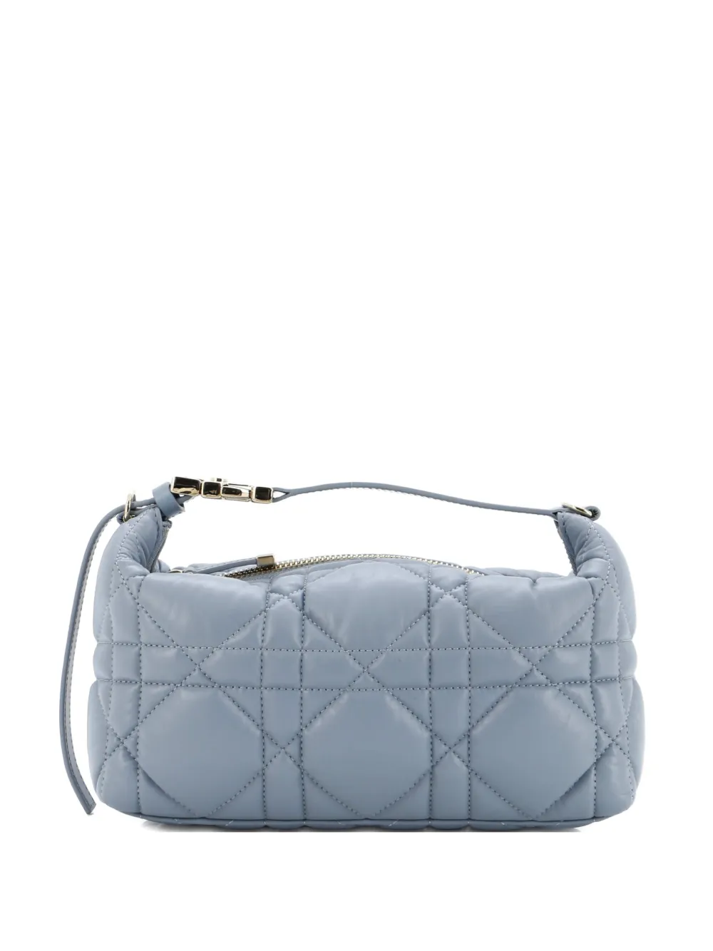 Christian Dior Pre-Owned DiorTravel Nomad Pouch Macrocannage Quilt Calfskin Medium satchel - Blu