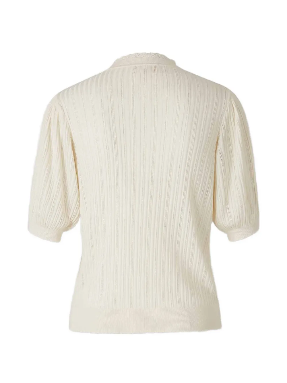  Ulla Johnson Gemma Ribbed-knit T-shirt - Neutrals 