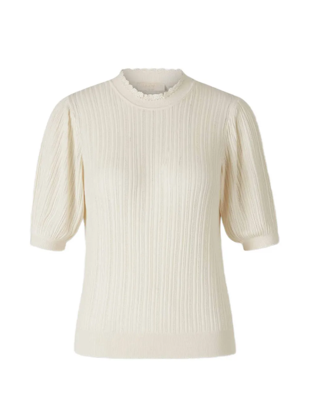 Ulla Johnson Gemma ribbed-knit T-shirt - Toni neutri