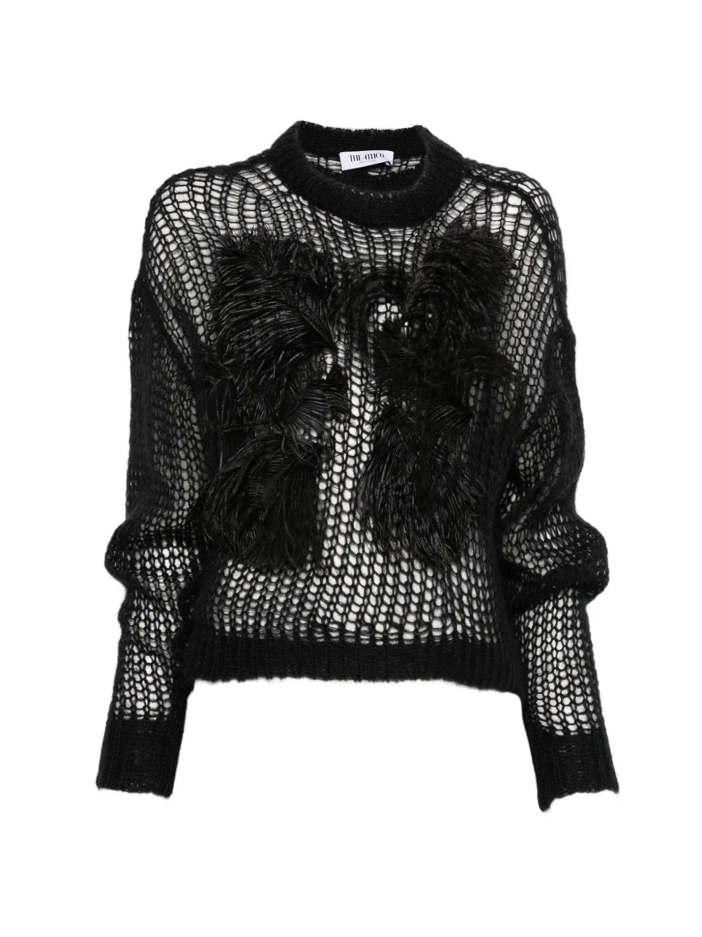 The Attico Maglione con applicazione - Nero