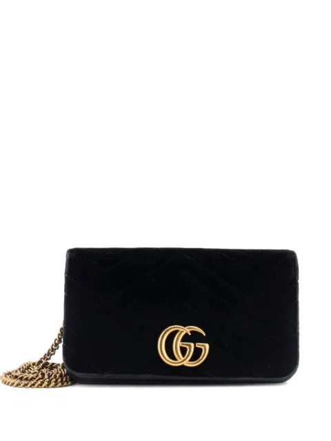 Gucci Pre-Owned GG Marmont Chain Flap Bag Matelasse Velvet Mini crossbody bag