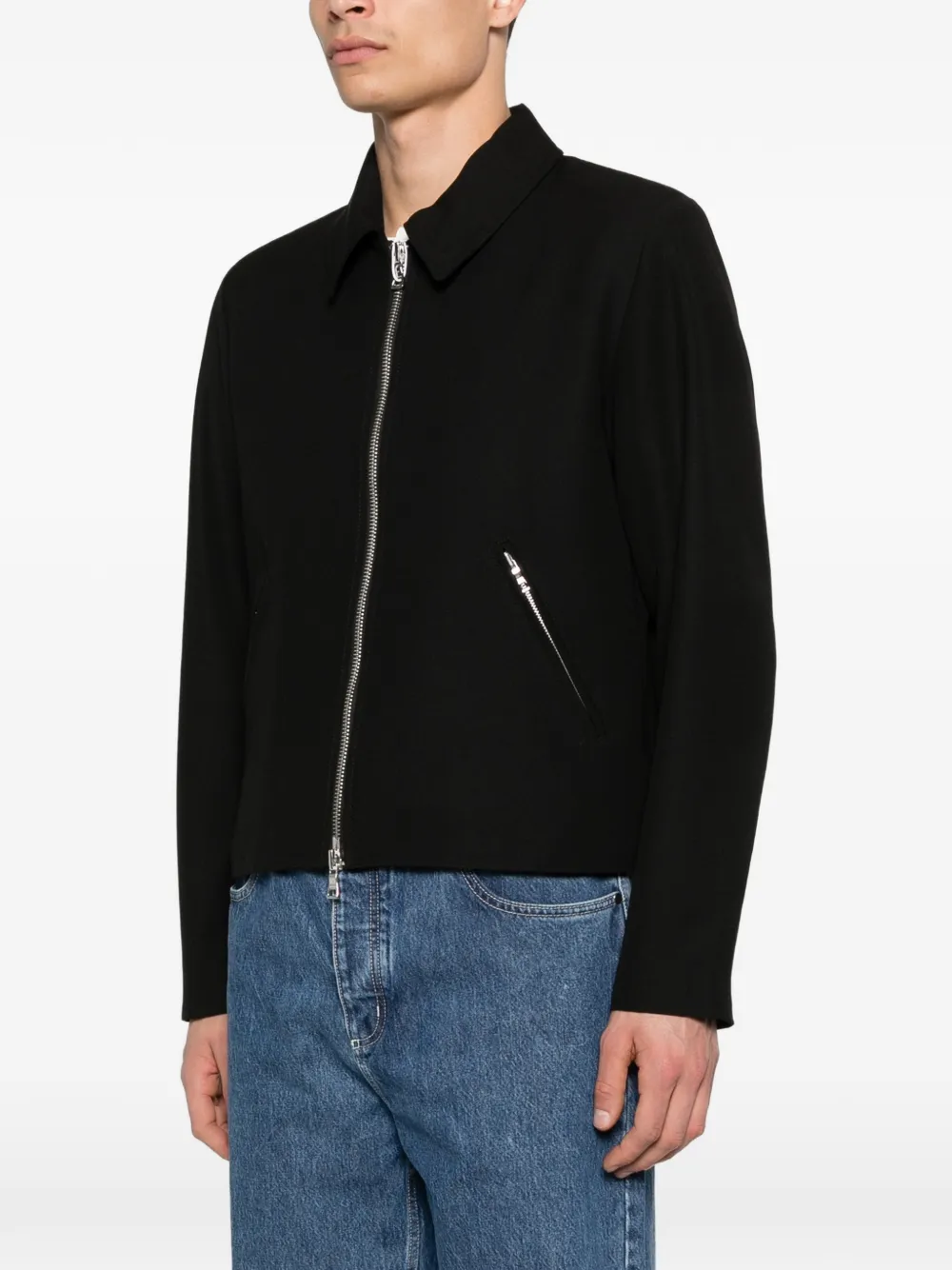 Won Hundred Shirtjack met rits Zwart