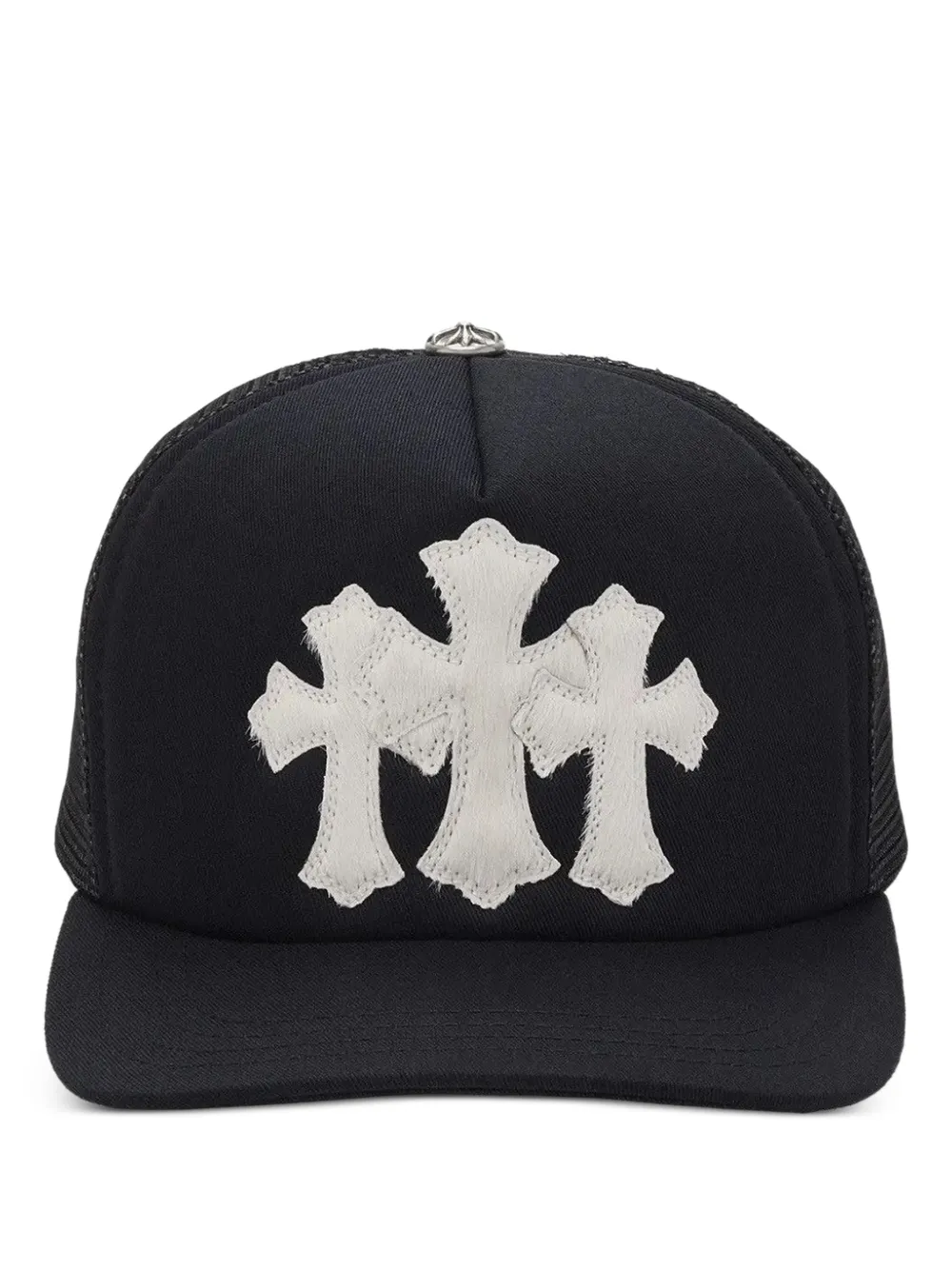 Chrome Hearts Triple Cross Cemetery mohair hat - Nero