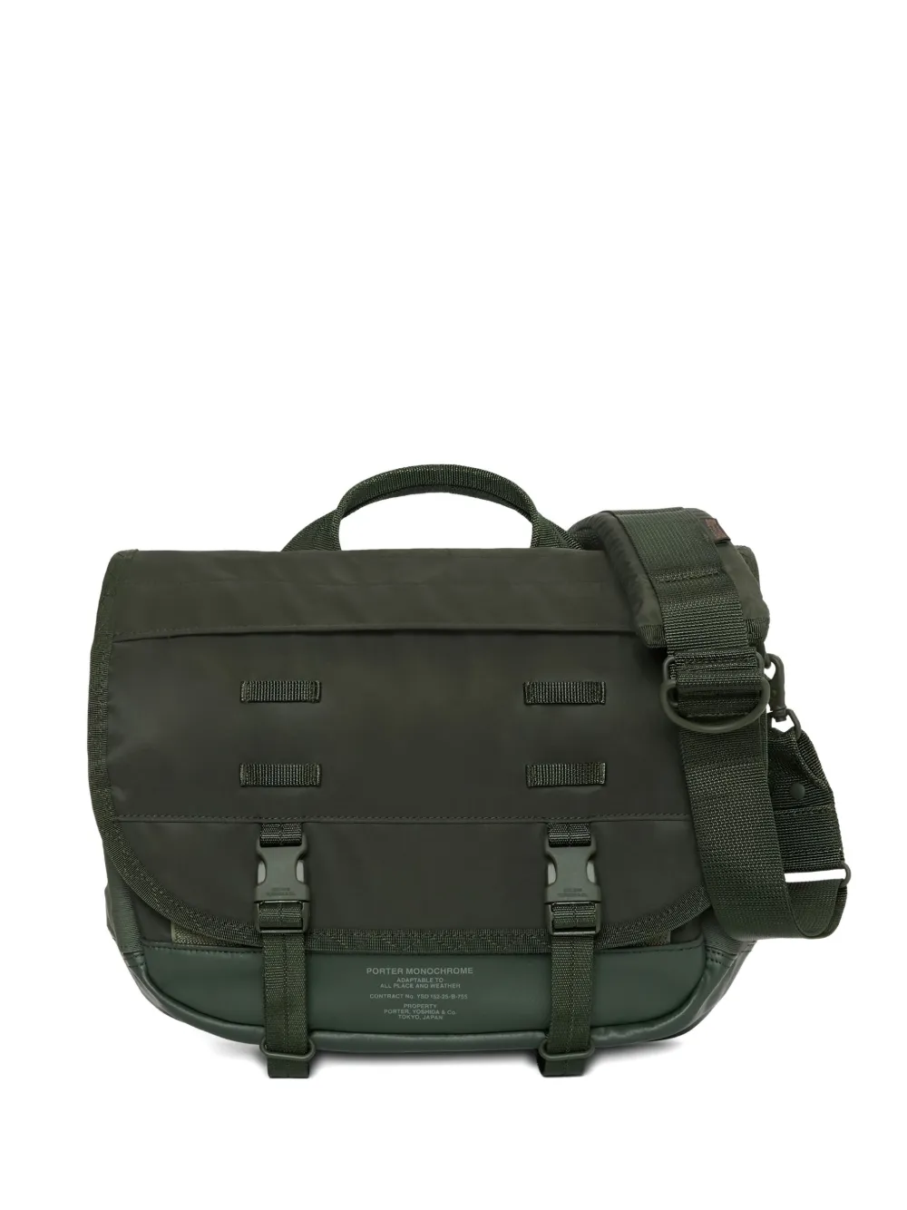 Porter-Yoshida & Co. Borsa messenger con fibbia - Verde