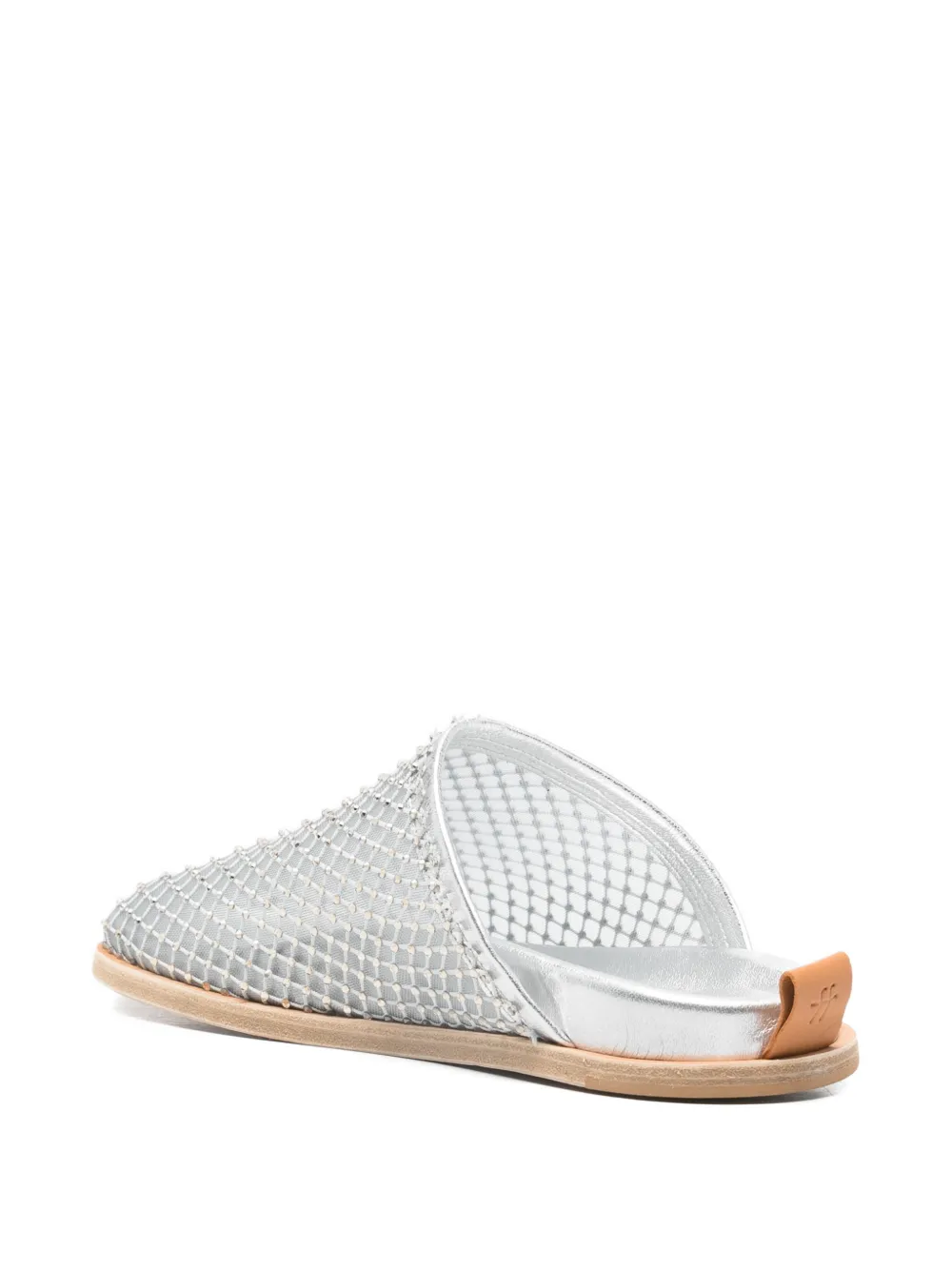 Forte studded woven mules Zilver