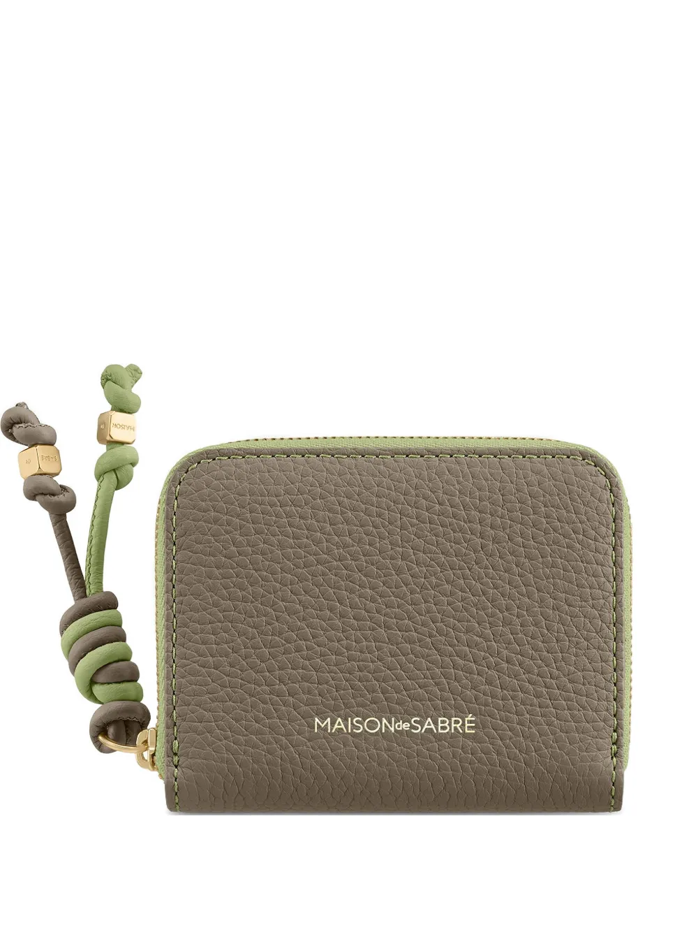 Maison De Sabre Zipped Cuboidal Small Wallet In Neutral