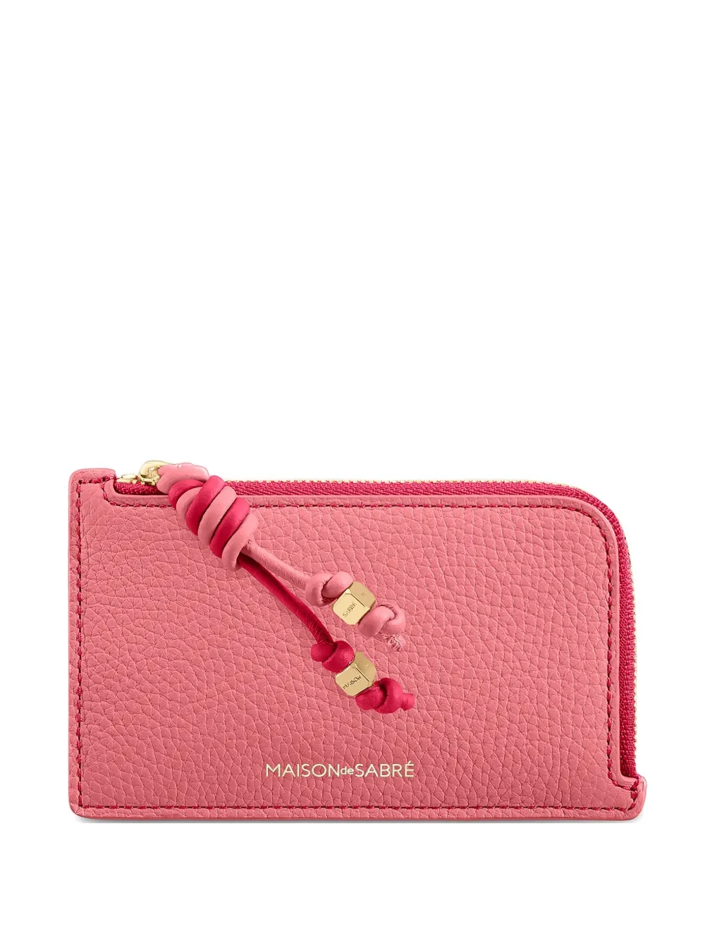 MAISON de SABRÉ Portacarte in pelle con zip - Rosa