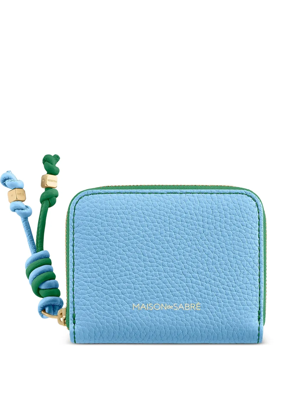 Maison De Sabre Dual-tone Zipped Small Leather Wallet In Blue