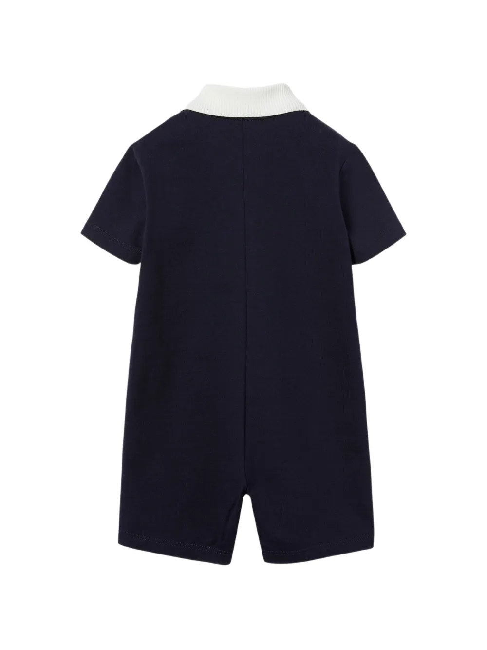  Gucci Kids Striped Collared Romper - Blue 