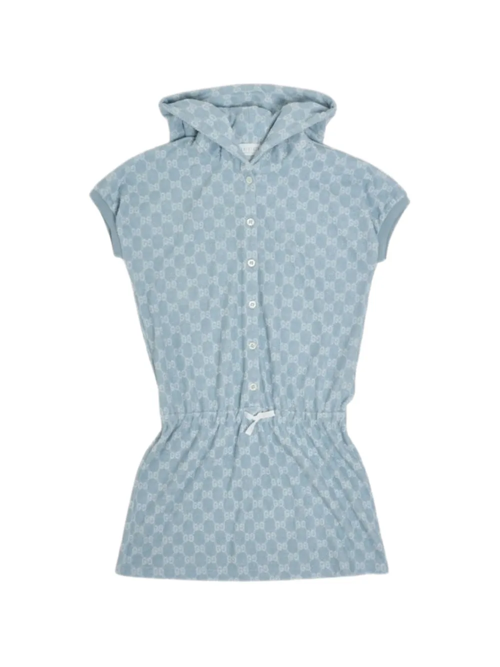 Gucci Kids GG monogram hooded dress - Blau