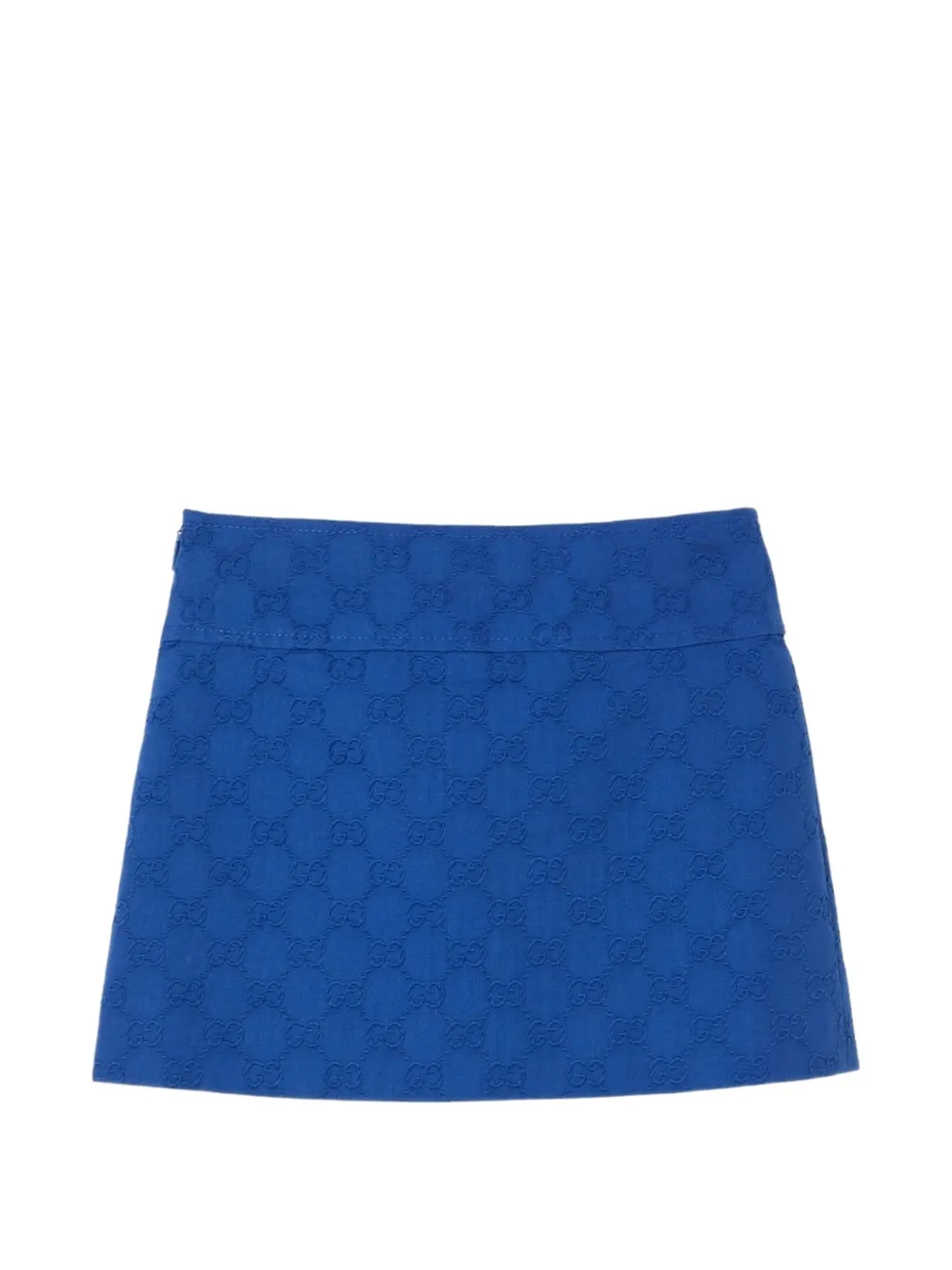  Gucci Kids Gg Pattern Skirt - Blue 