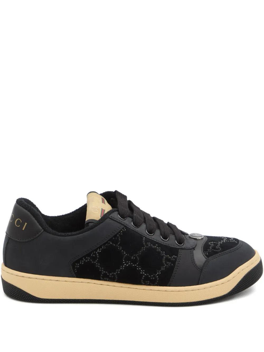 Gucci Sneakers met fluwelen-effect Zwart
