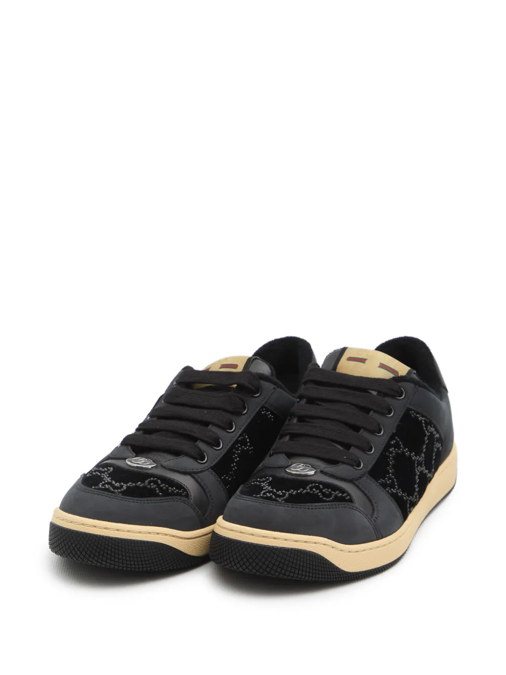 Gucci Sneakers met fluwelen-effect Zwart