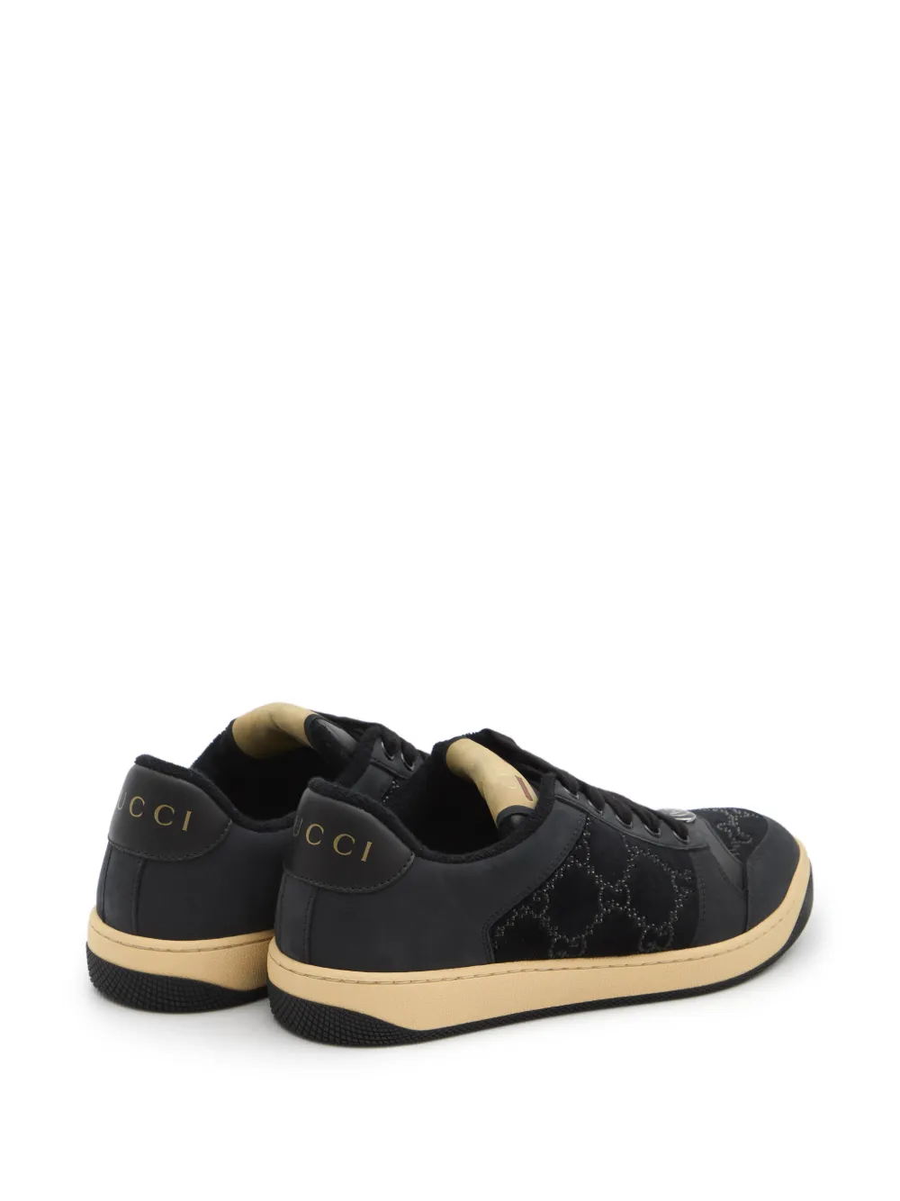 Gucci Sneakers met fluwelen-effect Zwart
