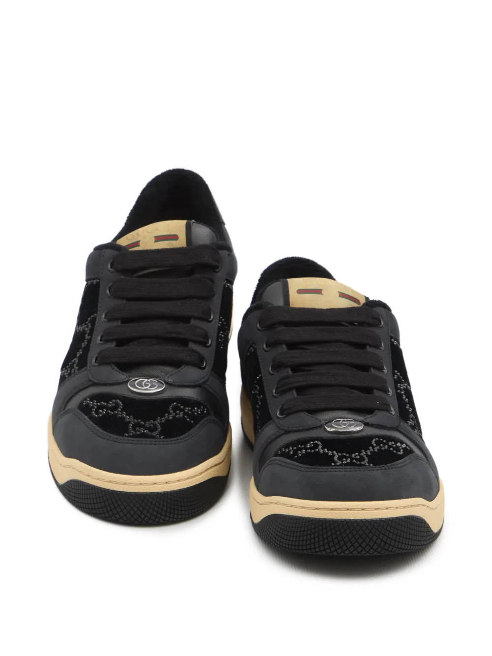Gucci Sneakers met fluwelen-effect Zwart
