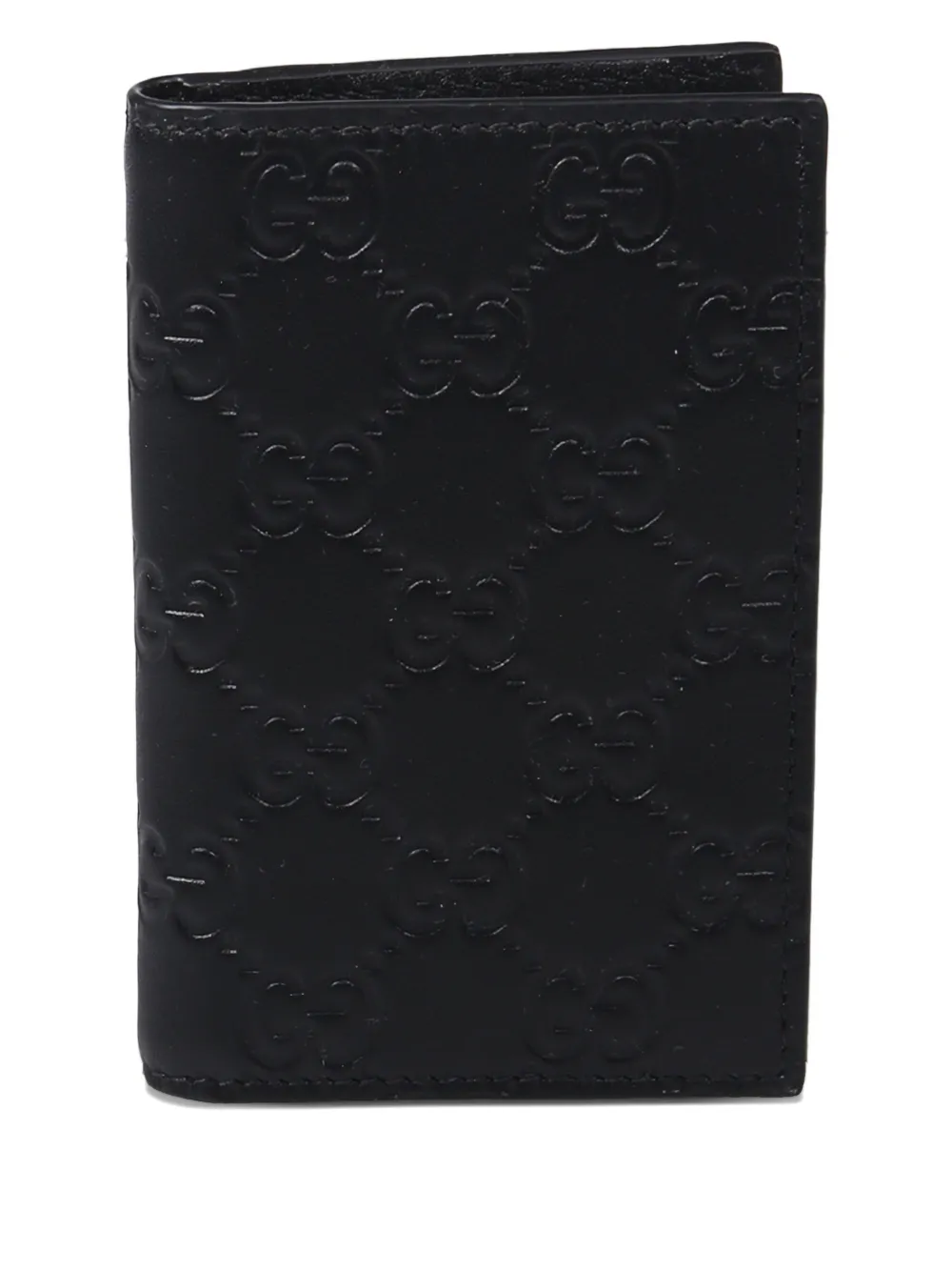 Gucci Embossed Card Holder In Black