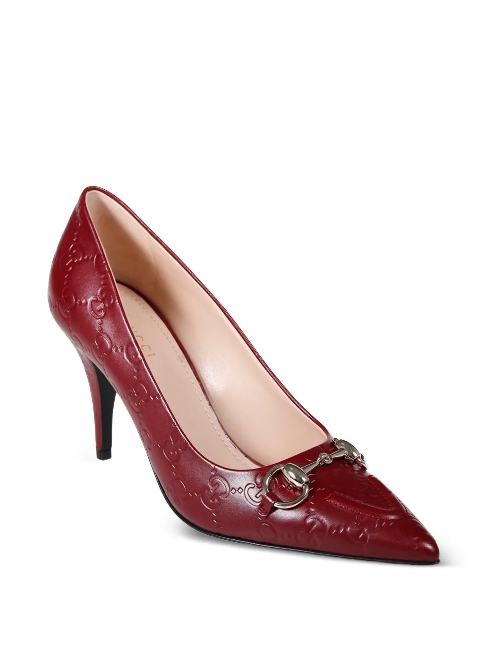 Gucci Pumps met Horsebit-detail en GG-patroon Rood