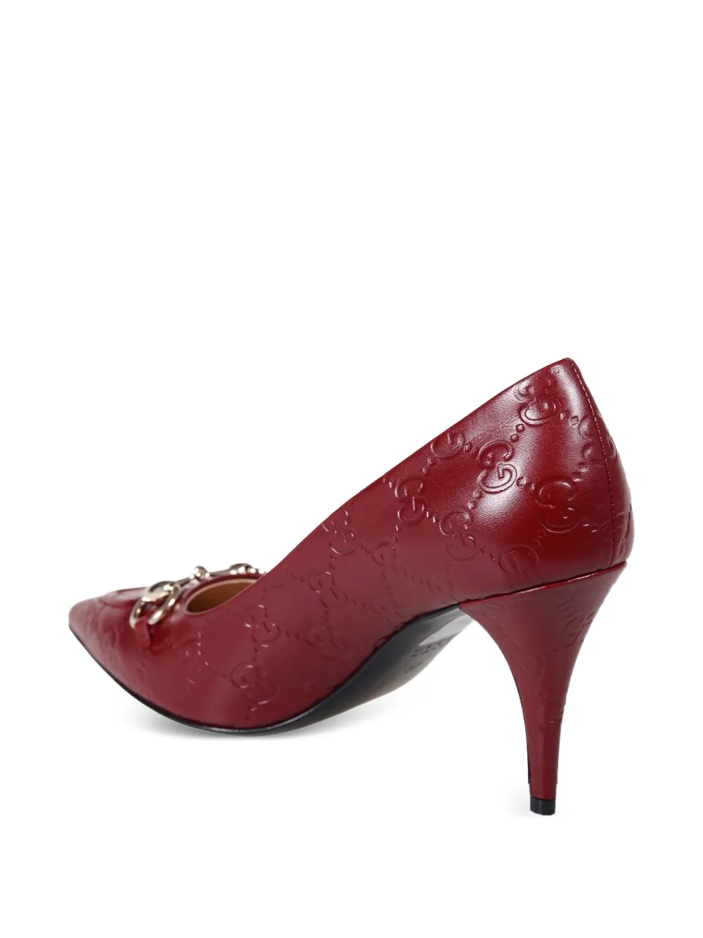 Gucci Pumps met Horsebit-detail en GG-patroon Rood