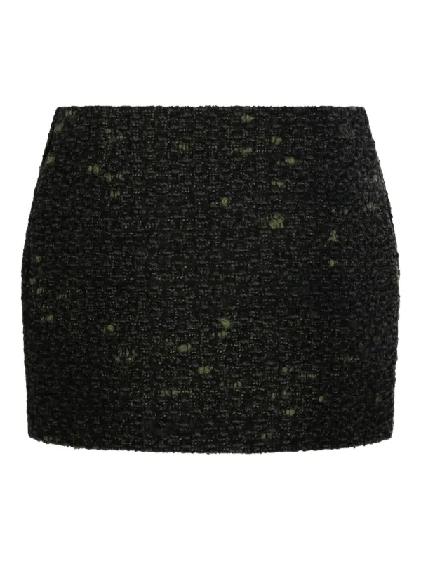 Gucci Wool Bouclé Skirt in Green