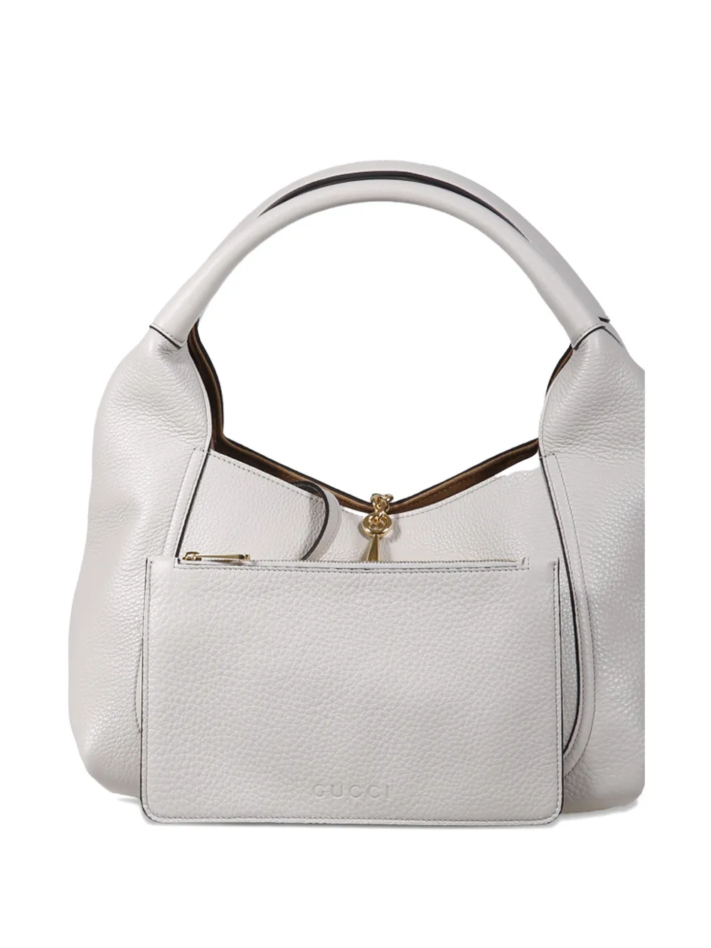 Gucci Top Handle Shoulder Bag in White, view 4