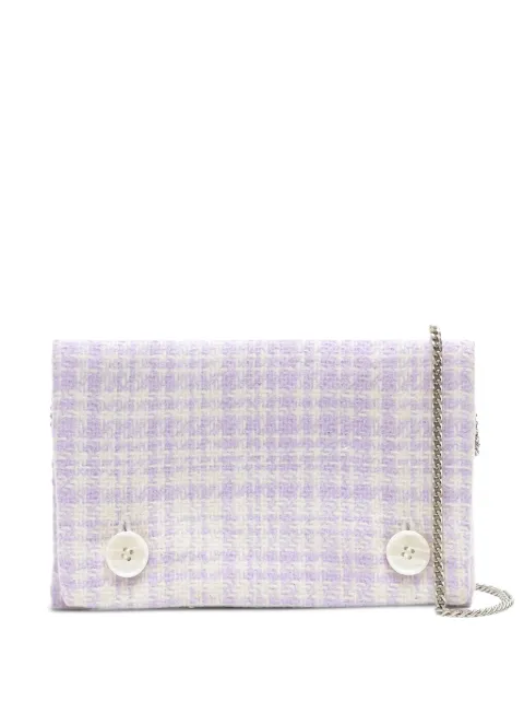 À La Garçonne Clutch xadrez com alça de corrente