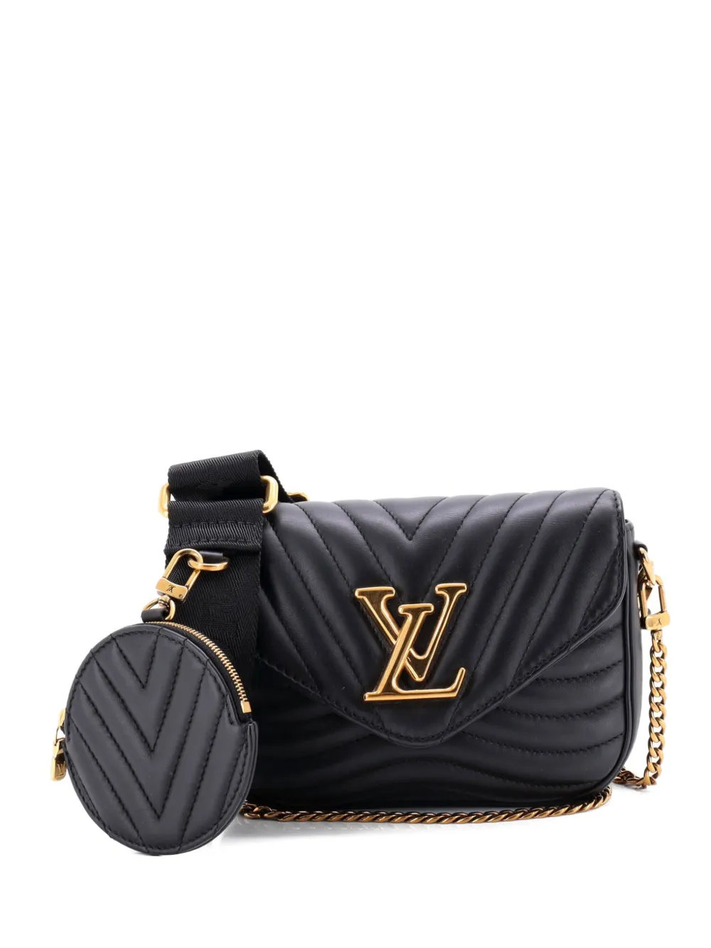 Louis Vuitton Pre-Owned New Wave Multi Pochette Quilted Leather crossbody bag - Nero