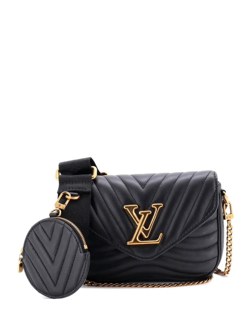 Louis Vuitton Pre-Owned New Wave Multi Pochette Quilted Leather crossbody bag - Nero