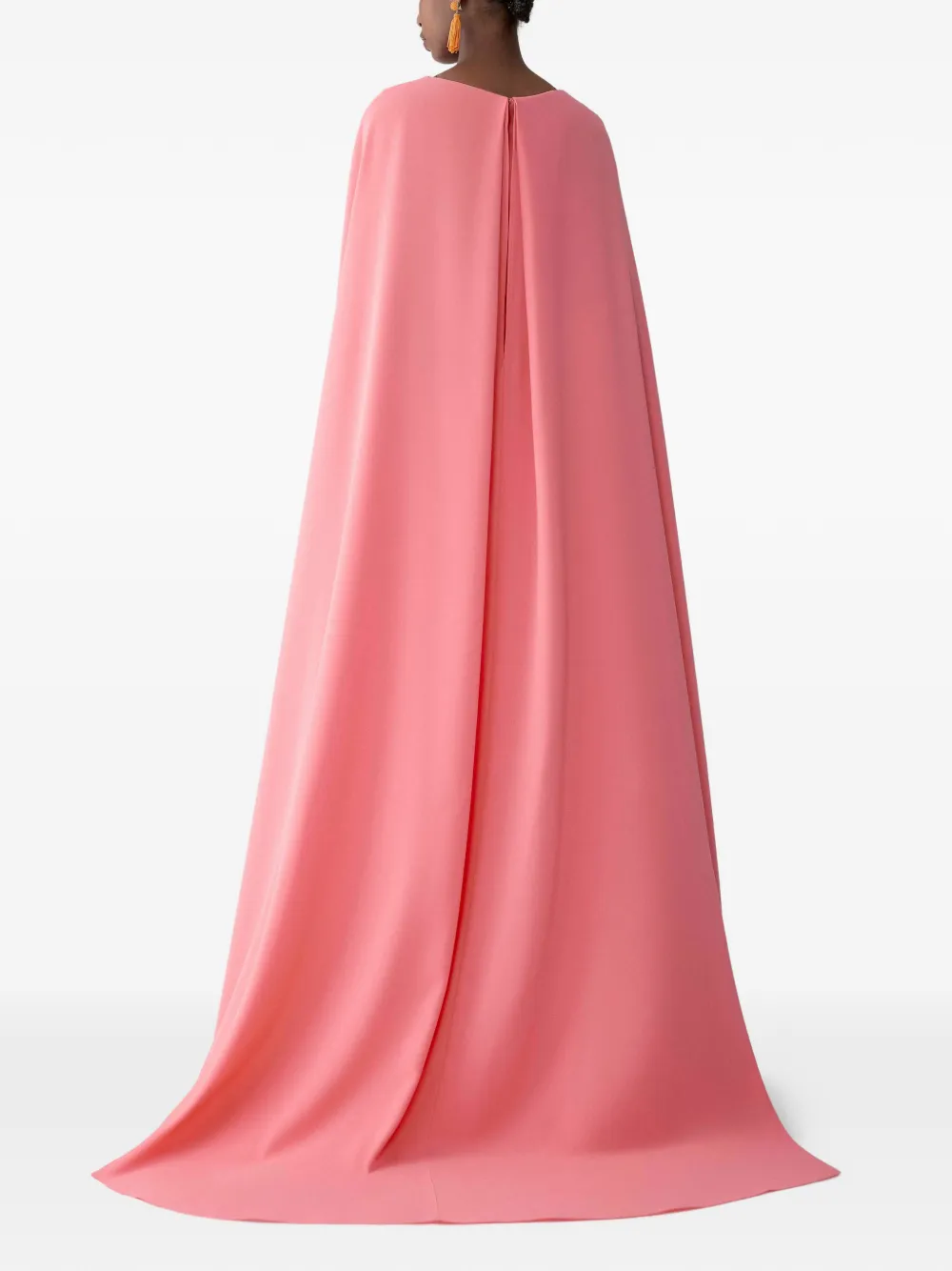 Carolina Herrera rear-zip cape-front kaftan - Roze