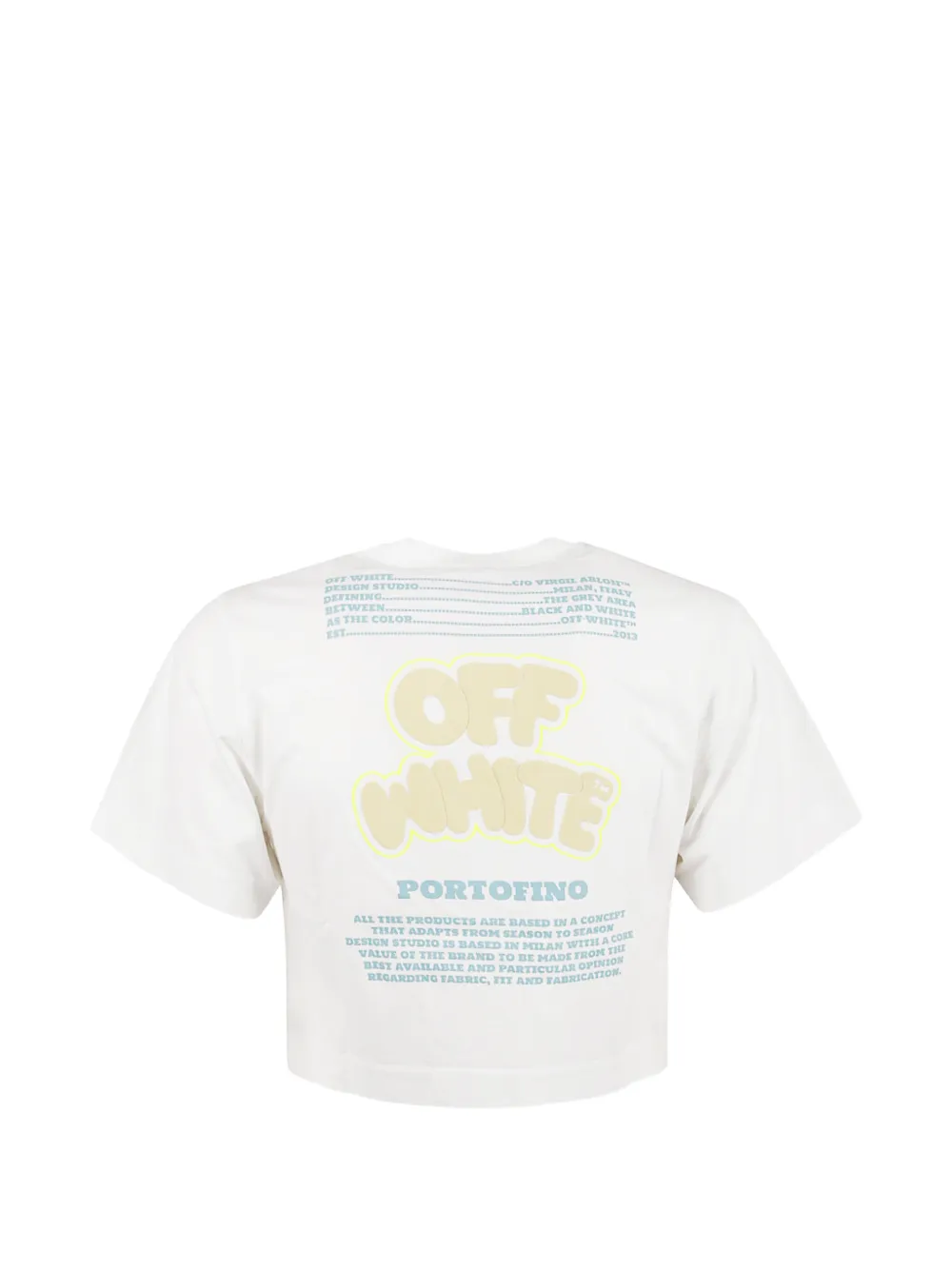 Off-White graphic-print cropped top - Wit