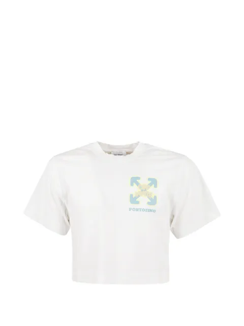 Off-White top corto con estampado gráfico