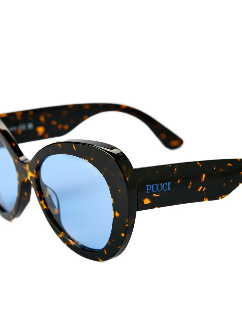 PUCCI Round Sunglasses in Brown, view 3