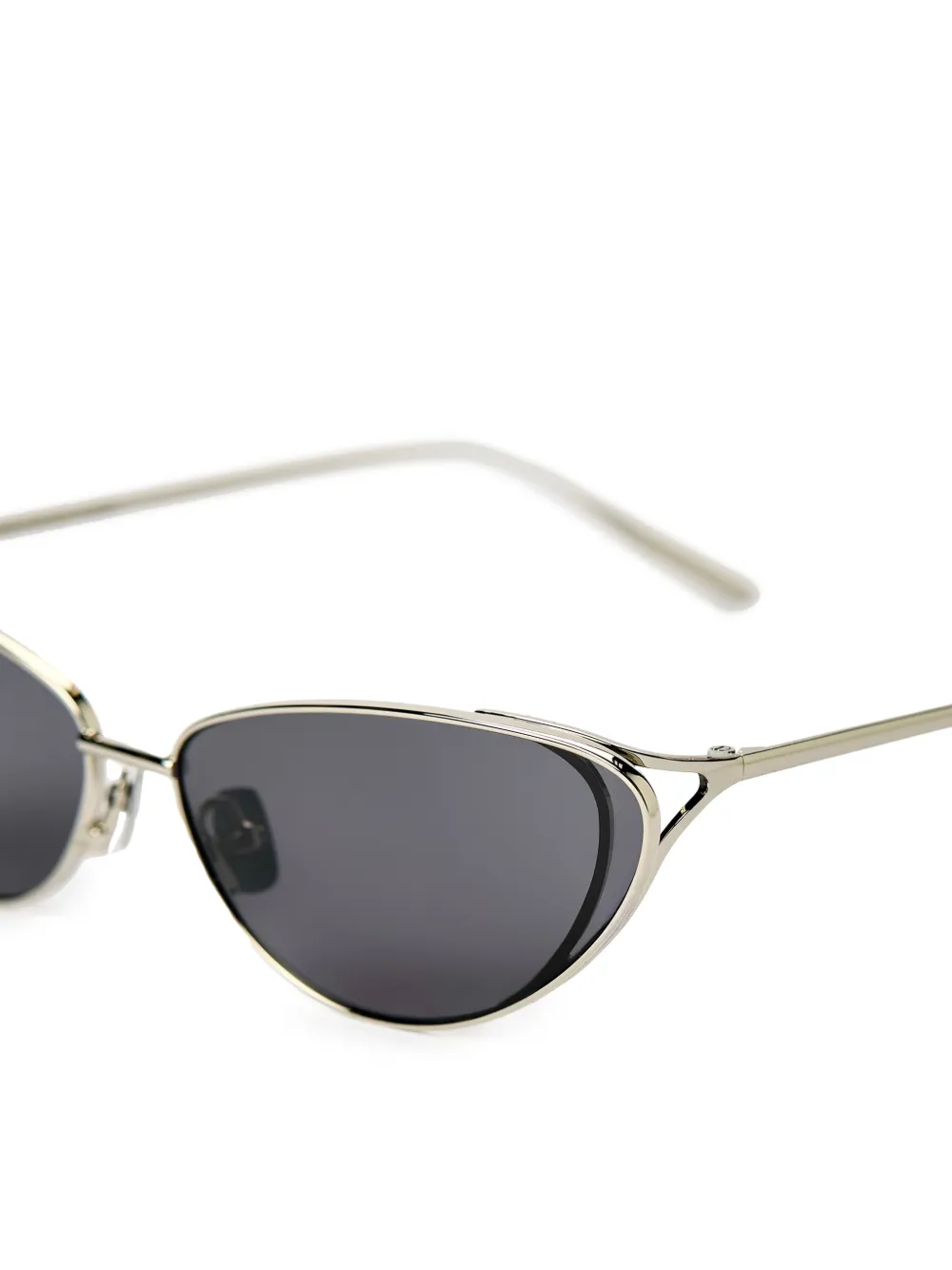 Christopher Esber Milla 96 zonnebril met cat-eye montuur Zilver