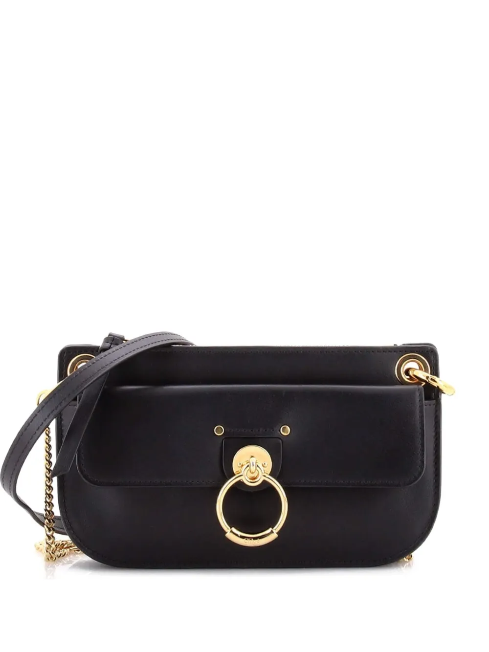 Chloé Pre-Owned Tess Chain Leather Mini crossbody bag - Nero