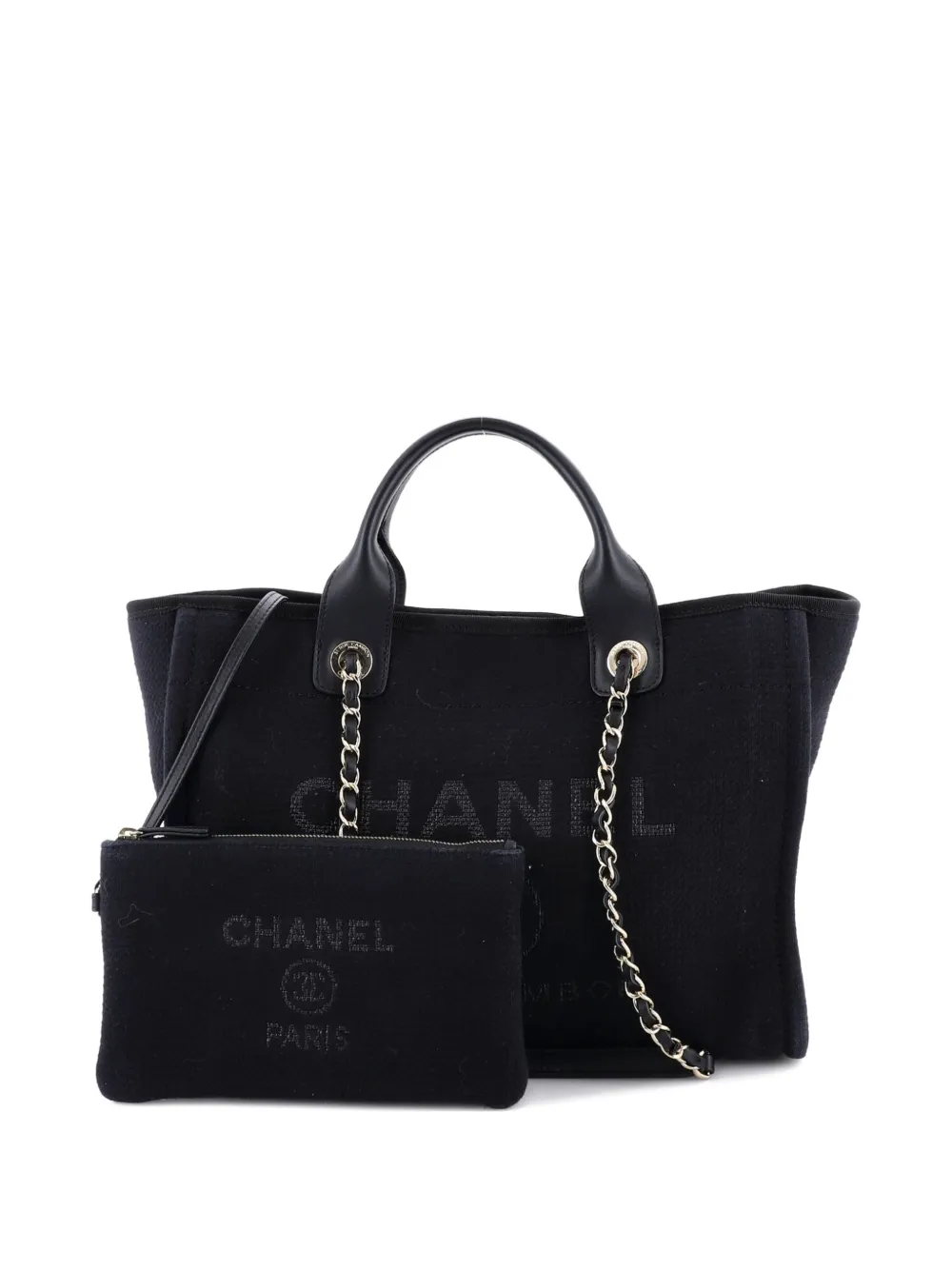 CHANEL Pre-Owned Deauville NM Mixed Fibers Small tote bag - Nero