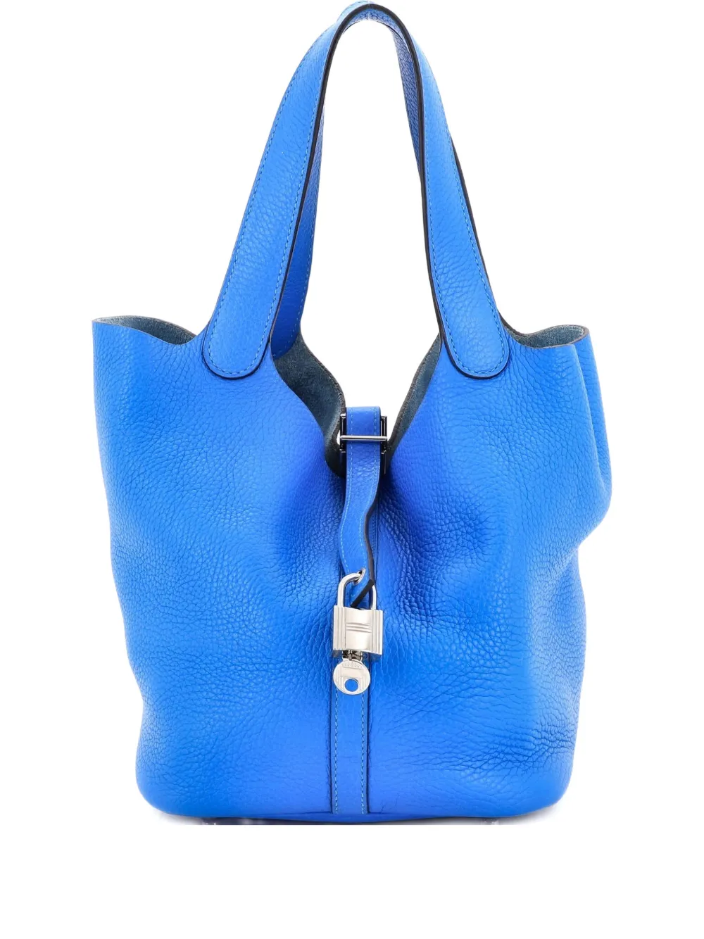 Hermès Pre-Owned Picotin Lock Bag Clemence MM bucket bag - Blu