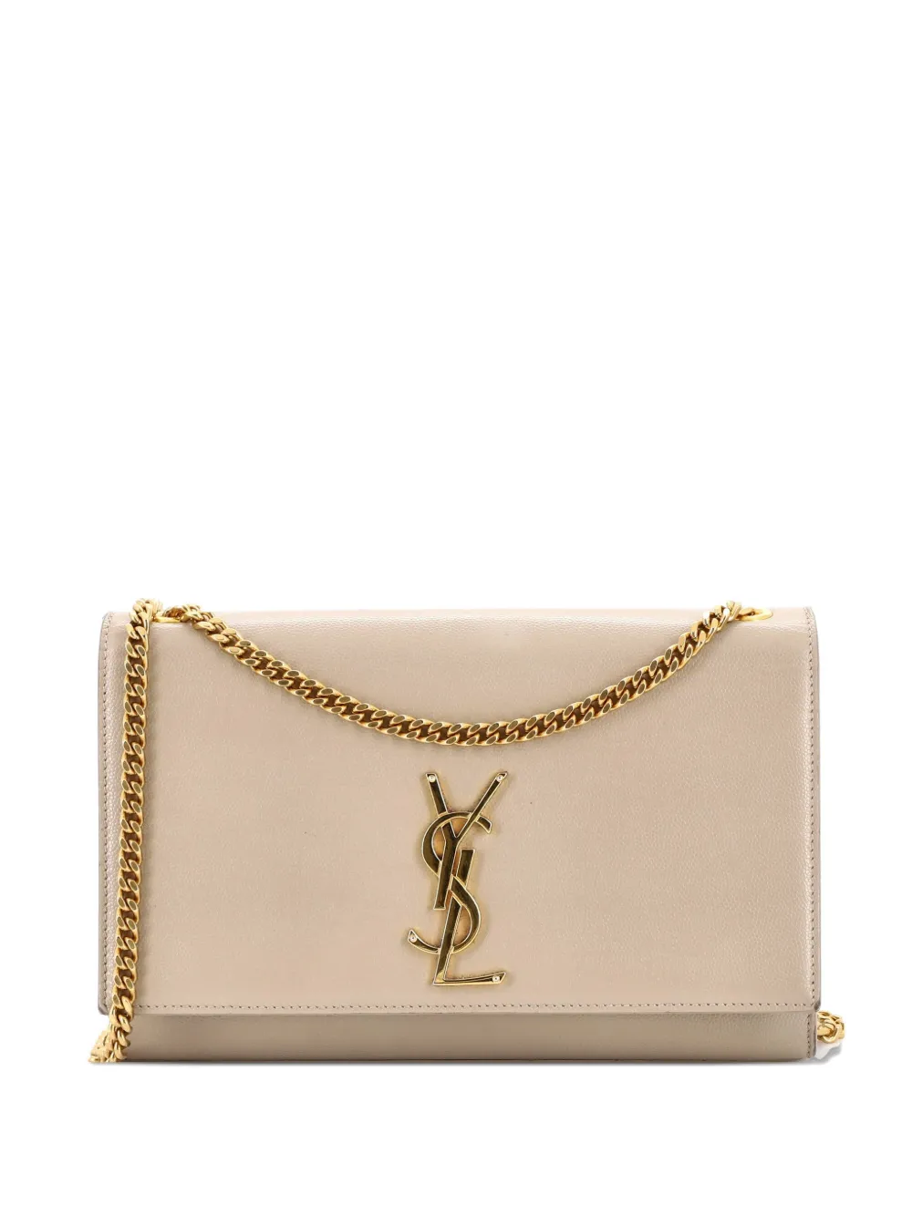 Saint Laurent Pre-Owned Classic Monogram Grainy Leather Medium crossbody bag - Toni neutri