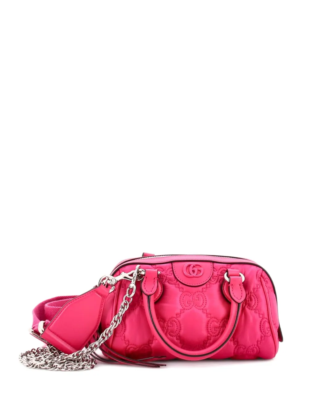 Gucci Pre-Owned Ophidia Convertible Boston Top Handle Bag GG Matelasse Leather Mini crossbody bag - Rosa