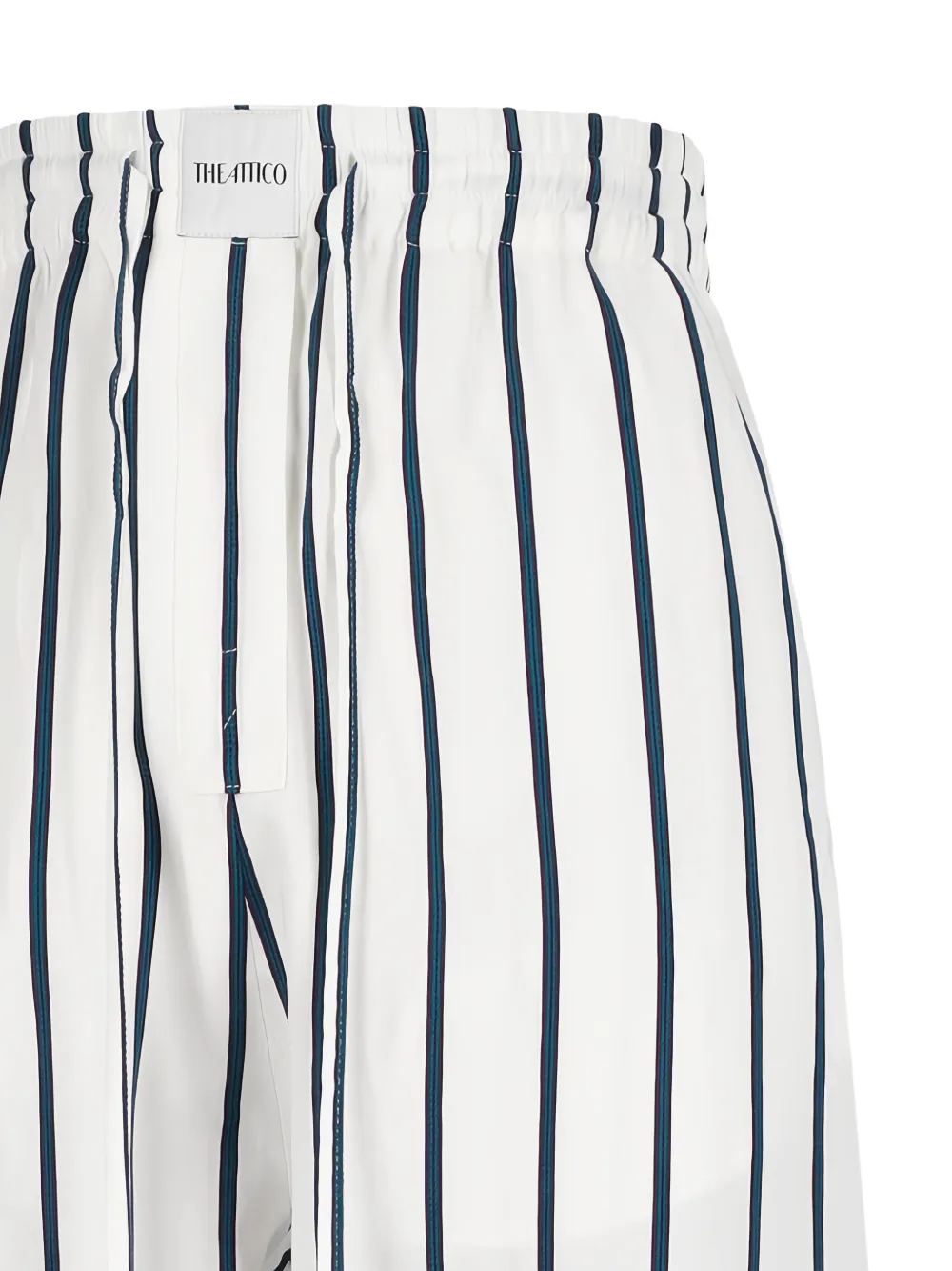 The Attico Gestreepte broek Wit