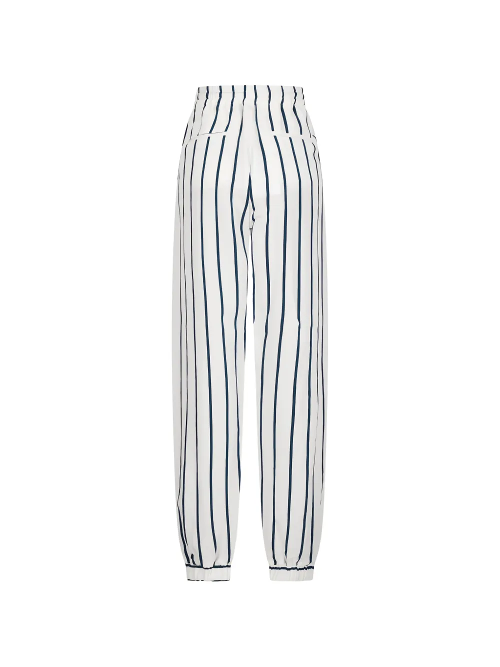 The Attico elasticated striped trousers - Wit