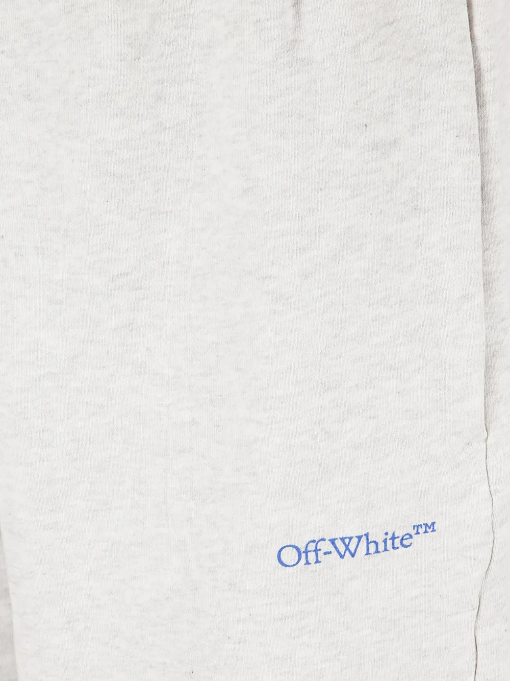  Off-white Drawstring Graphic-print Shorts - Grey 