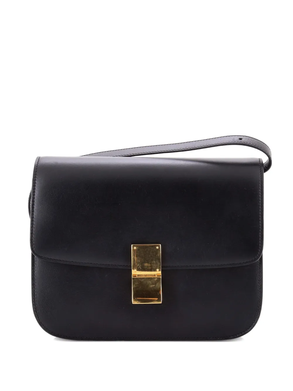 Celine Pre-Owned Classic Box Bag Smooth Leather Medium crossbody bag - Nero