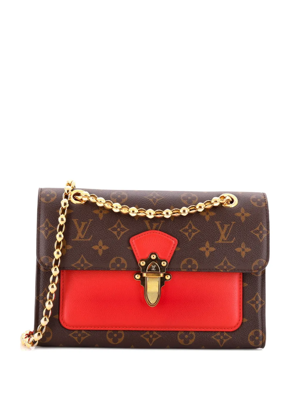 Louis Vuitton Pre-Owned Victoire Handbag Monogram Canvas and Leather shoulder bag - Rosso