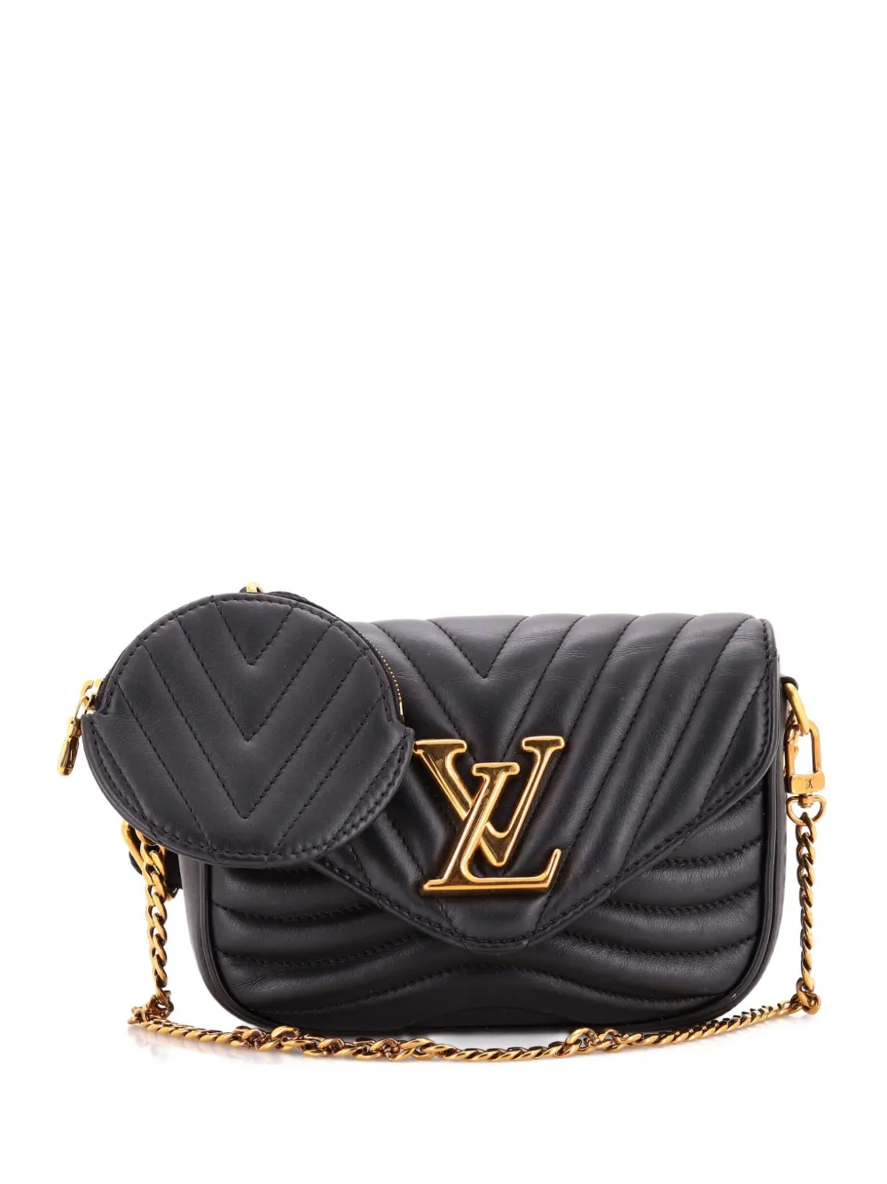 Louis Vuitton Pre-Owned New Wave Multi Pochette Quilted Leather crossbody bag - Black